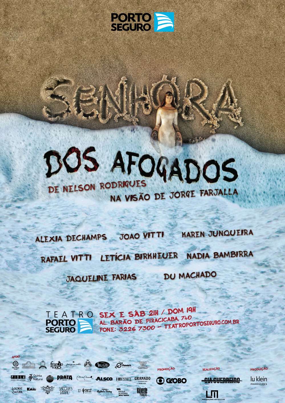 Dica de Teatro – Senhora dos Afogados, de Nelson Rodrigues, no Teatro Porto Seguro, a partir de 23 de fevereiro